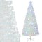 White Fiber Optic Christmas Tree with Multi-Color LED Lights and Foldable Metal Stand
